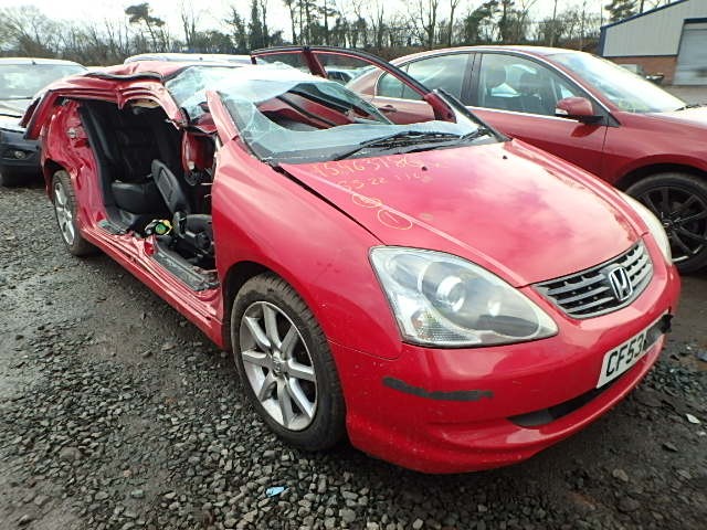 HONDA CIVIC 1600 CC SE EXECTIVE PETROL RED MANUAL BREAKING SPARES NOT SALVAGE 2003